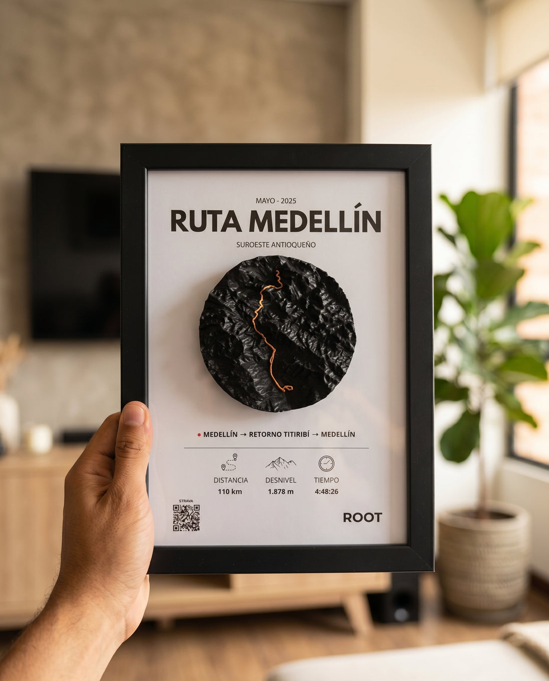 Tu ruta, en relieve.